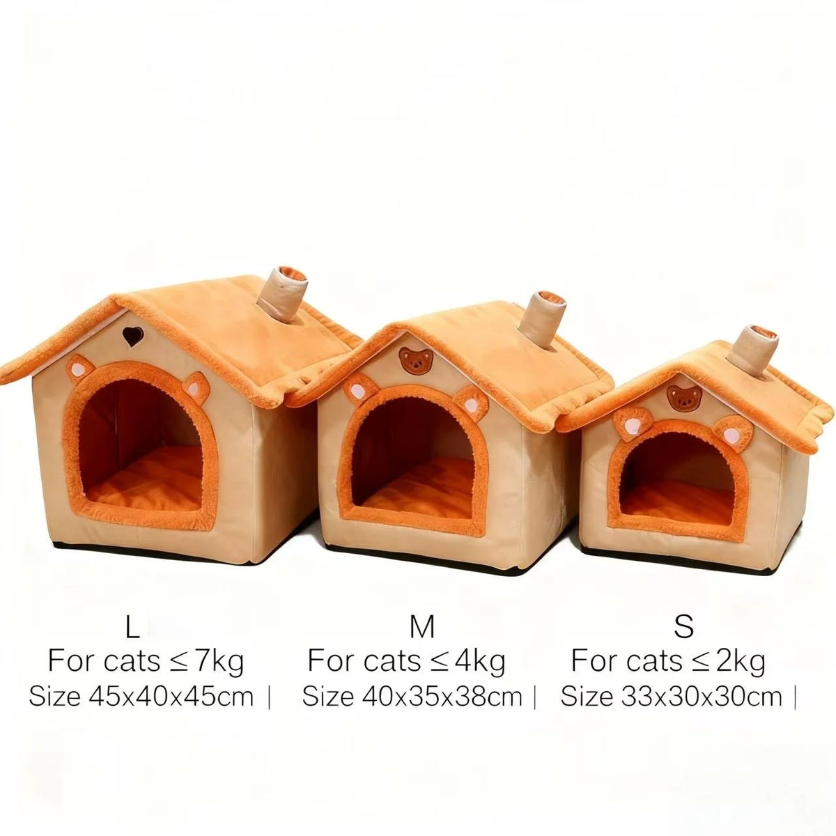 FanzyMarket all-season pet house bed with removable washable plush cave for small dogs and cats, in yellow.