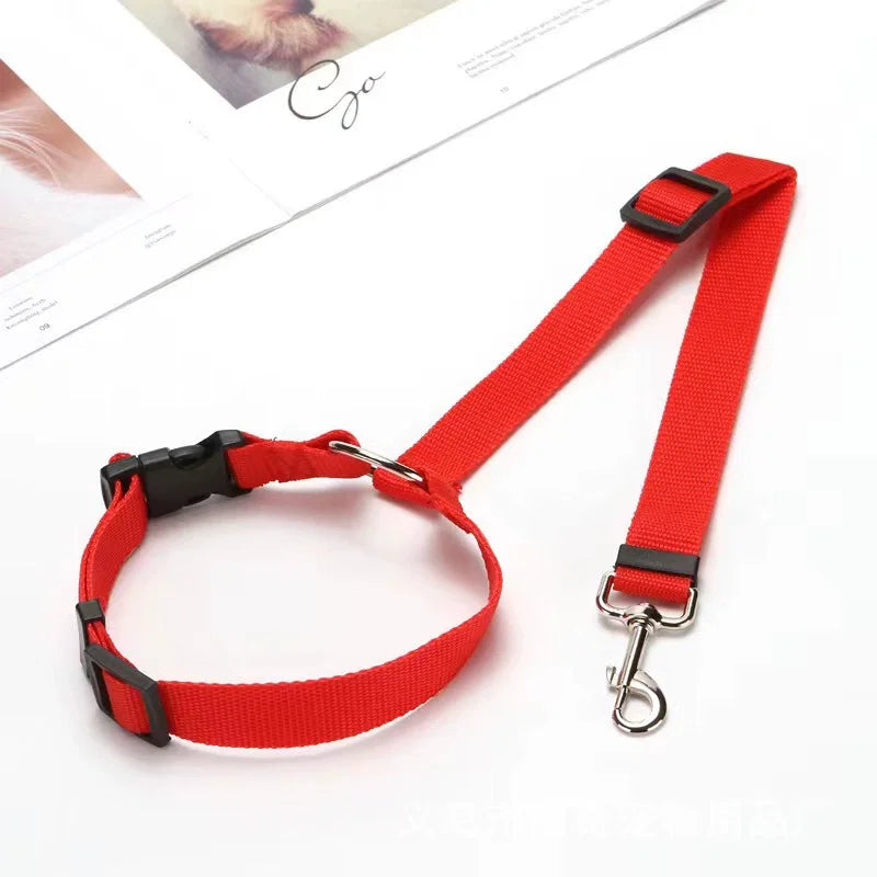 FanzyMarket two-in-one pet car seat belt and harness for dogs, adjustable nylon leash for backseat safety.