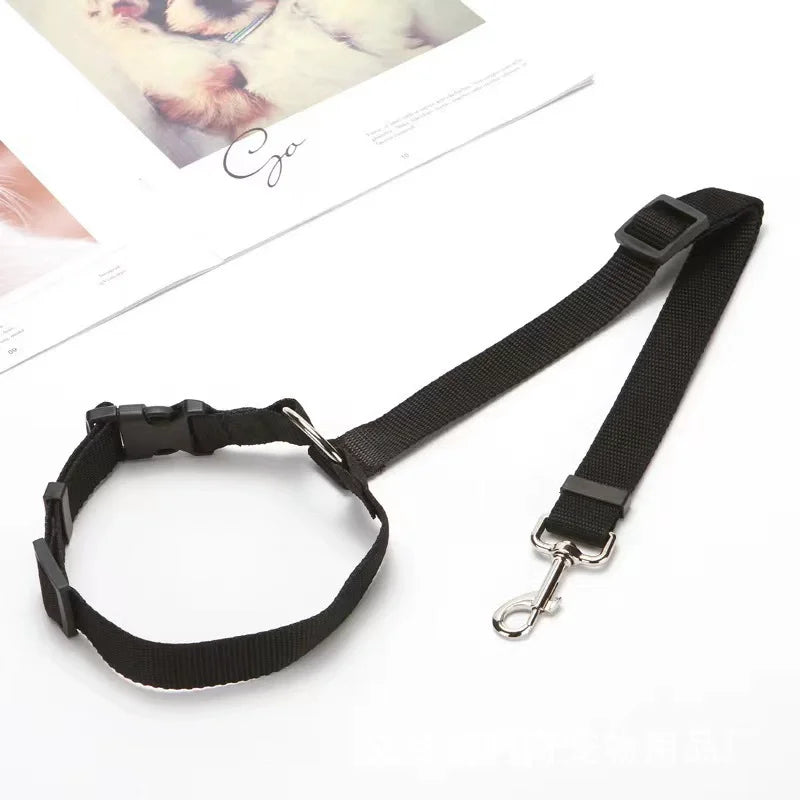 FanzyMarket two-in-one pet car seat belt and harness for dogs, adjustable nylon leash for backseat safety.