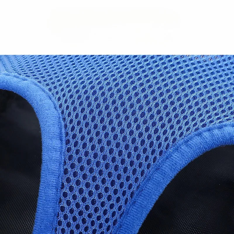 FanzyMarket breathable double-shoulder pet carrier backpack for small dogs and cats with mesh front and back for comfortable travel.