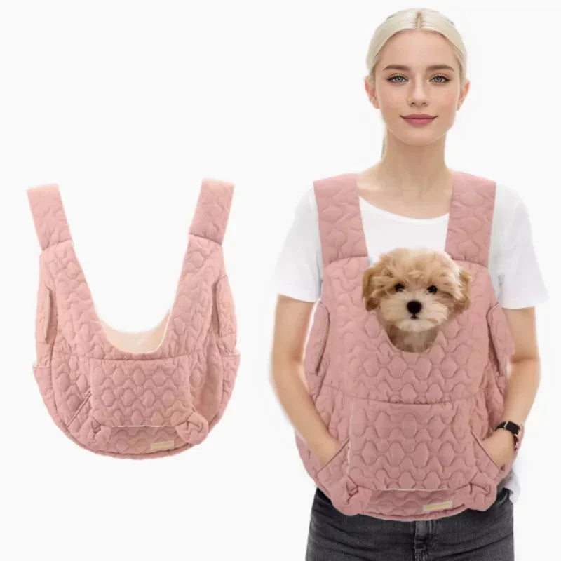 FanzyMarket pet front carrier backpack for dogs and cats, waterproof and wind-resistant chest bag for pets up to 8.8 lb.