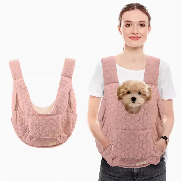FanzyMarket waterproof pet front carrier backpack for dogs and cats, wind-resistant chest bag for pets up to 8.8 lb.