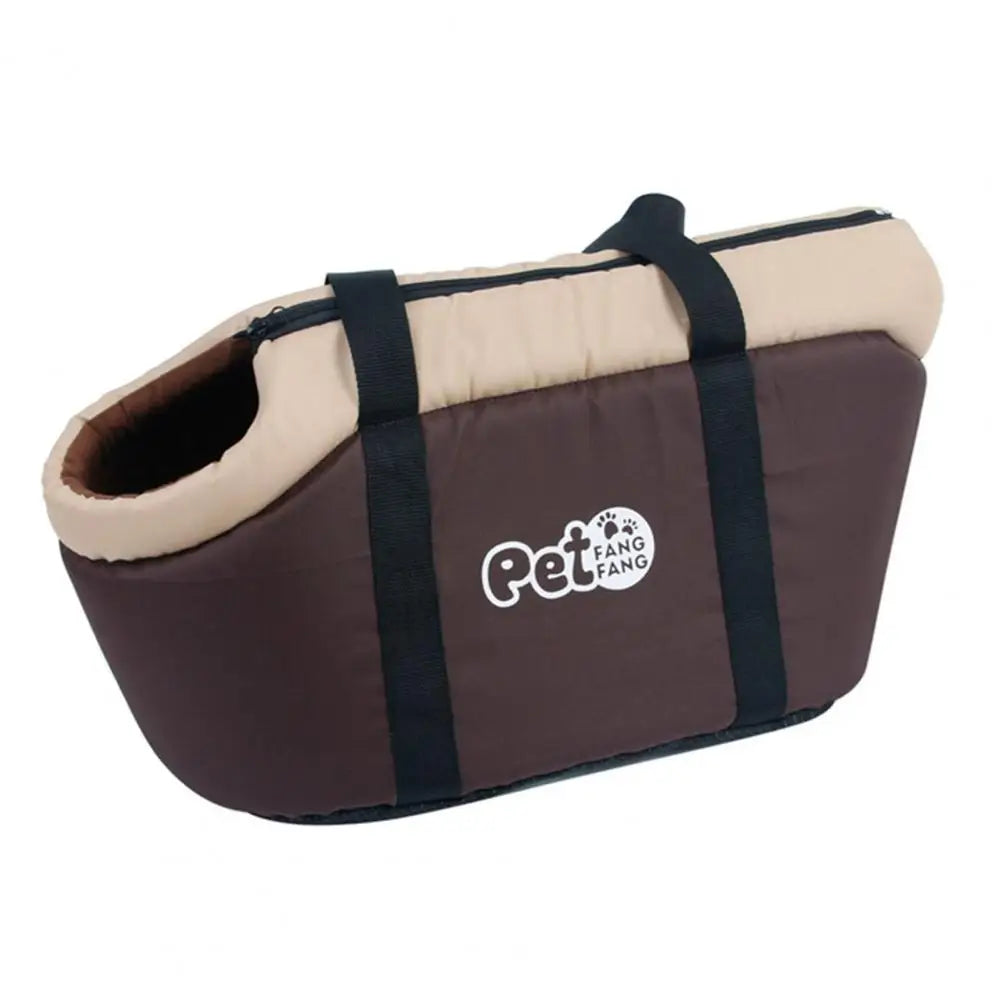 FanzyMarket soft-sided pet carrier tote for small cats and dogs, breathable fabric, adjustable and lightweight up to 10 lb.