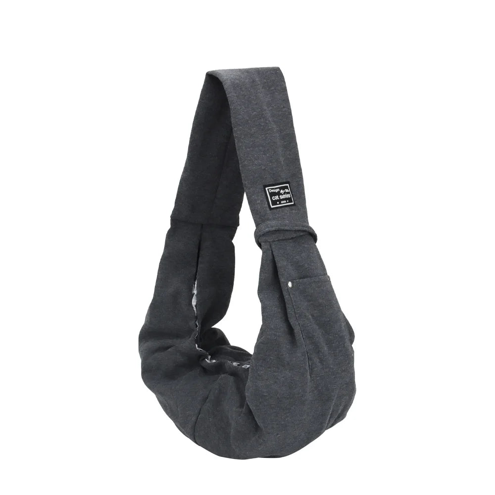 FanzyMarket portable pet shoulder carrier with phone pocket, perfect for small dogs and cats, in orange-brown travel handbag style.
