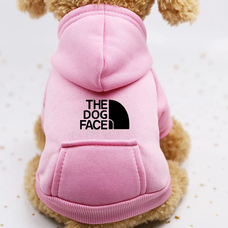 FanzyMarket autumn winter cowboy pocket pet sweater for dogs and cats, windproof two-leg sports jacket with orange color.