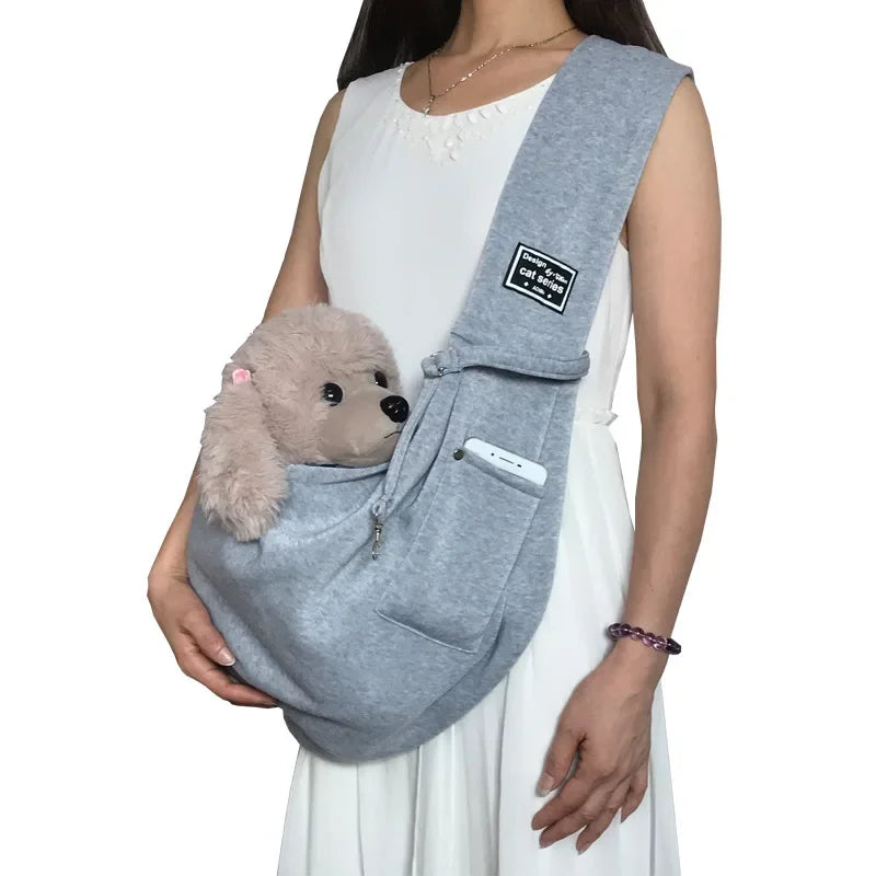 FanzyMarket pet sling carrier for small dogs and cats, pink crossbody bag, portable travel pet carrier up to 7.5 kg.