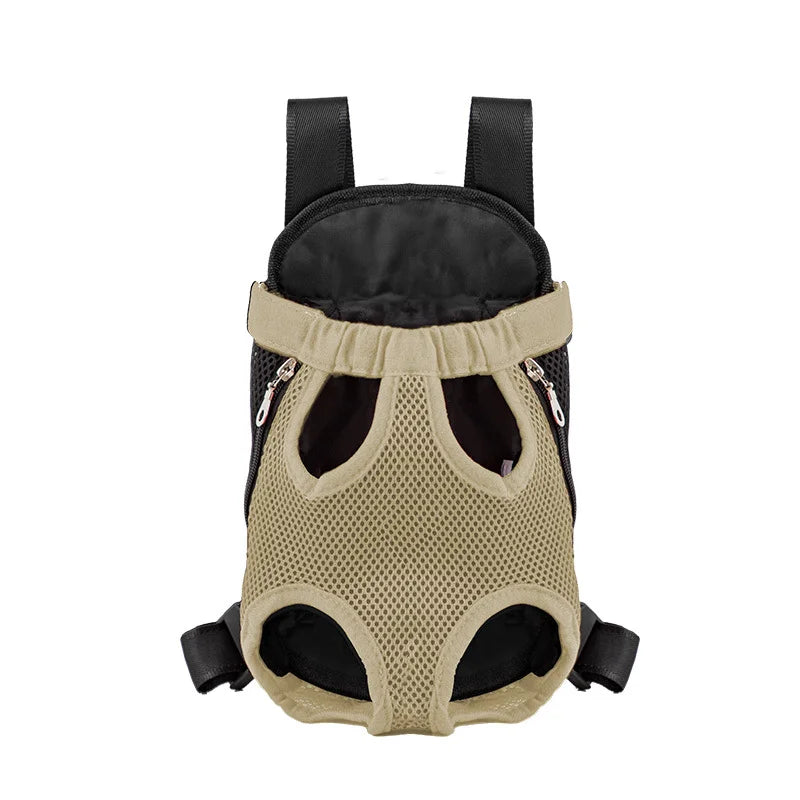 FanzyMarket breathable camouflage mesh dog carrier backpack for small dogs up to 22 lbs, adjustable pet backpack for comfort.