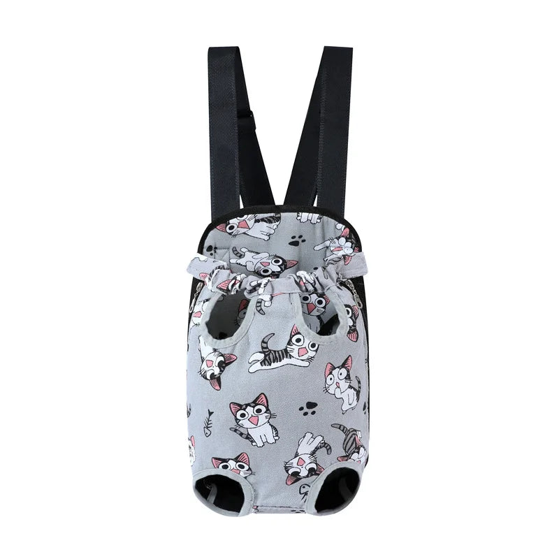 FanzyMarket breathable camouflage mesh dog carrier backpack for small dogs up to 22 lb, adjustable pet backpack with red grid design.