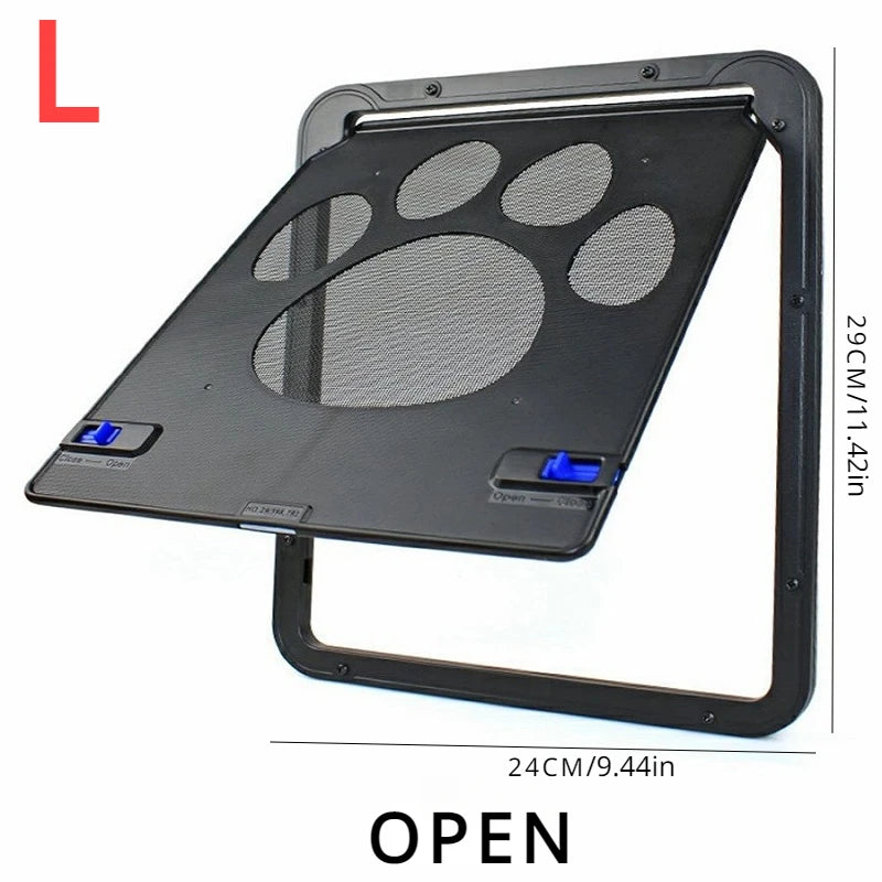 Lockable Pet Door for dogs and cats by FanzyMarket, window or gate mount, available in XL with easy installation and size options.