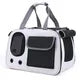 Yellow portable nylon pet carrier for cats and small dogs, soft-sided with mesh panels for travel and outdoor use.