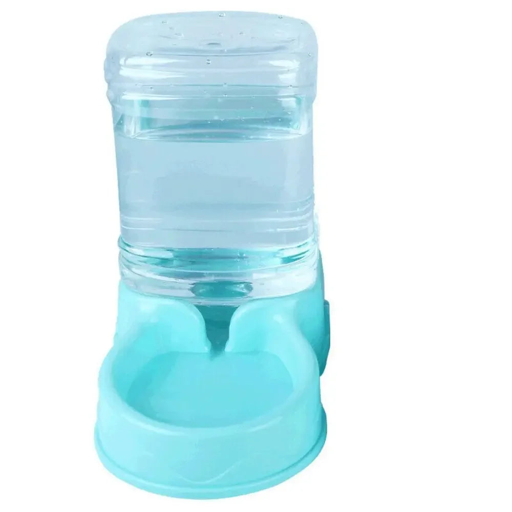 FanzyMarket automatic pet feeder and water fountain in pink, 3.8L capacity, designed for cats and dogs.
