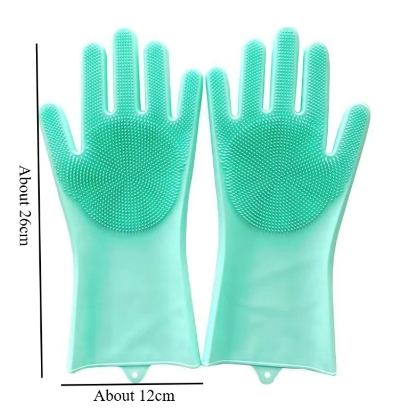 Blue FanzyMarket pet grooming gloves for dogs and cats, ideal for bathing, massage, and hair removal, 2-pack for easy grooming.