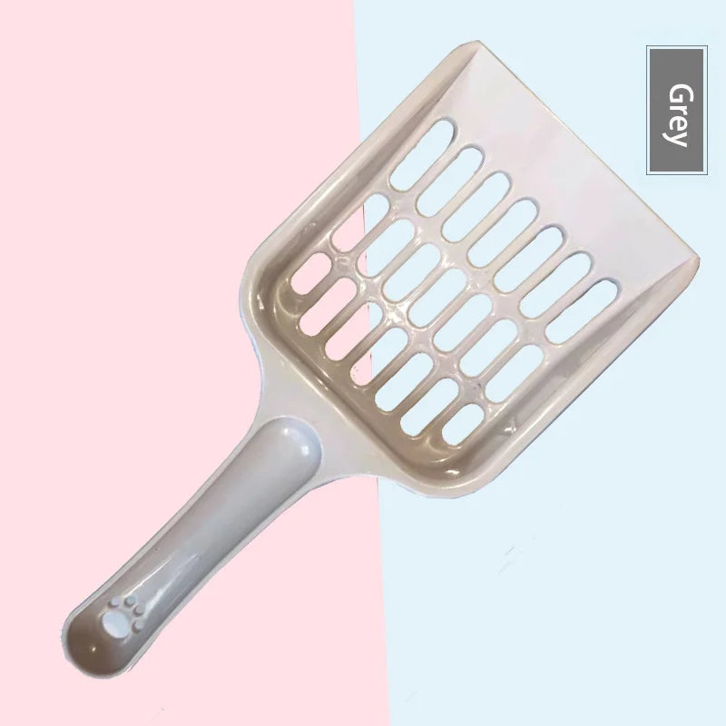 FanzyMarket cat litter scoop with hollow tofu mesh, lightweight plastic, in multiple colors, designed for easy cleaning and hygiene.