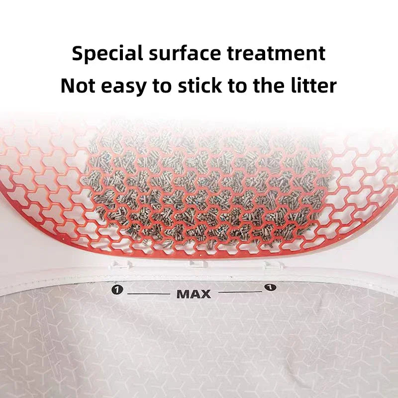 FanzyMarket waterproof, scratch-resistant detachable cat litter mat for automatic litter boxes with non-stick surface.