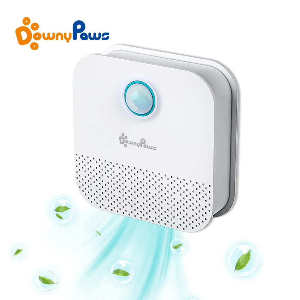 FanzyMarket 4000mAh Smart Cat Litter Odor Eliminator, USB rechargeable pet air purifier and deodorizer for litter boxes and small spaces.