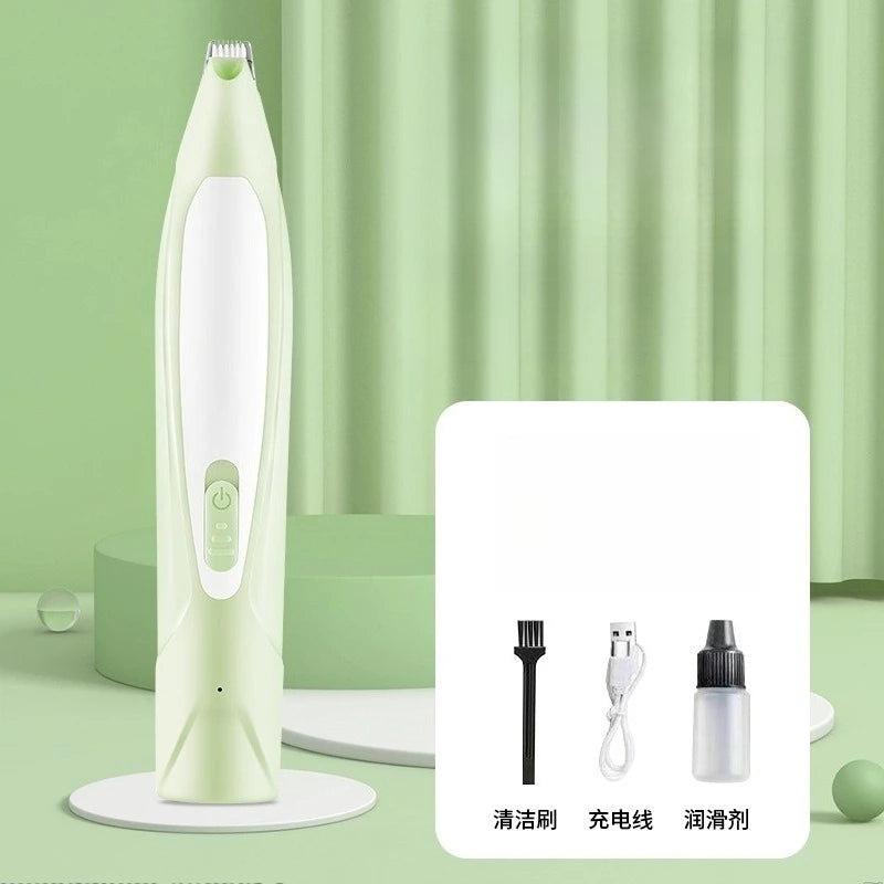 FanzyMarket cordless dog grooming clippers with 18mm wide blade, LED light, LCD display, and low-noise rechargeable paw trimmer.