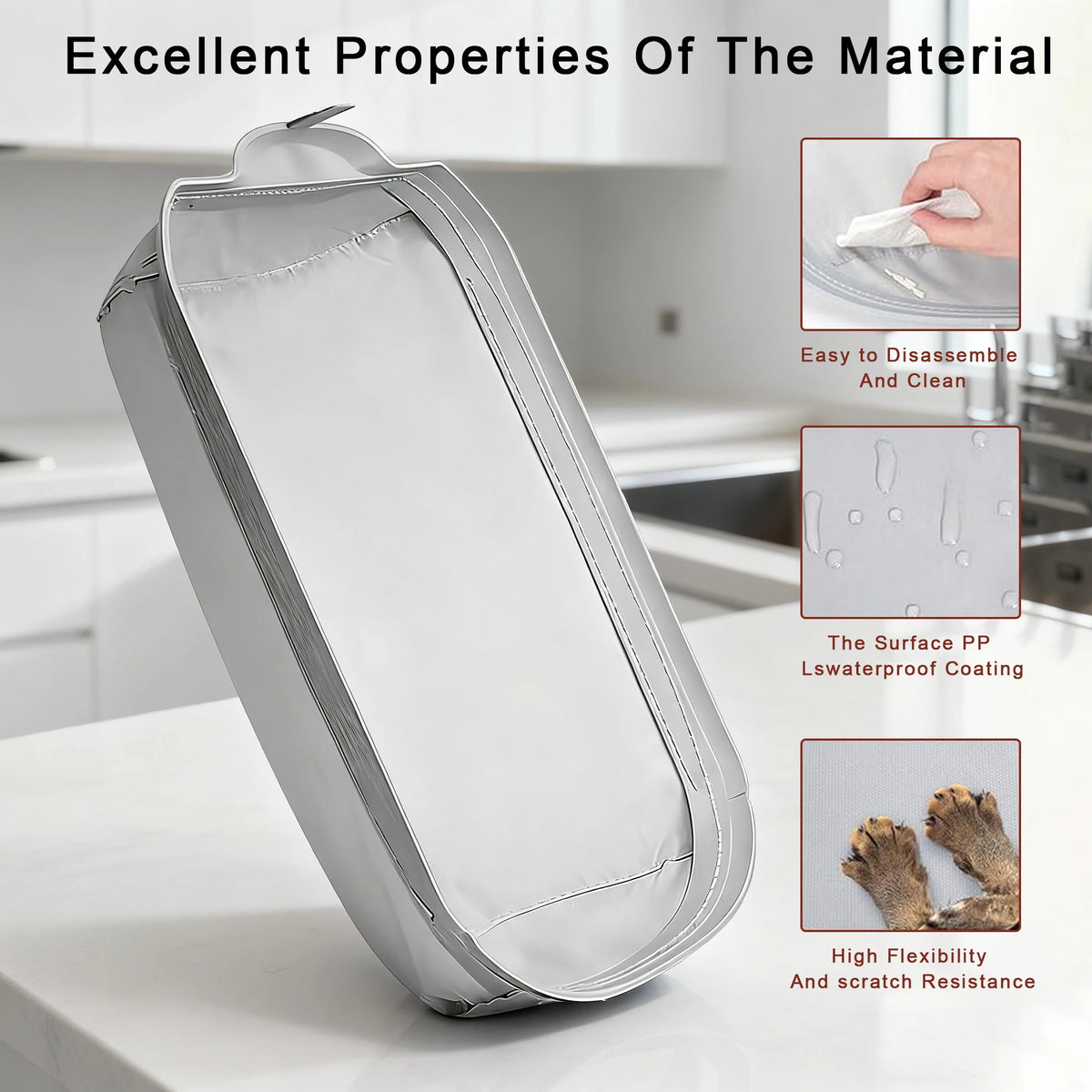 FanzyMarket soft fabric liner and removable mat for automatic cat litter box, pet grooming and hygiene accessory.