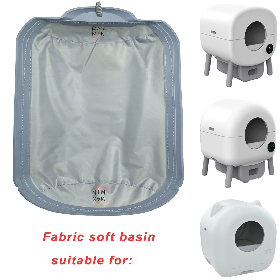 FanzyMarket soft fabric liner and removable mat for automatic cat litter box, pet grooming and hygiene replacement accessory.