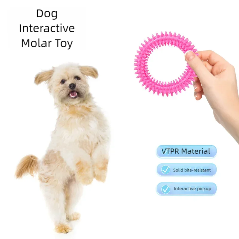 FanzyMarket durable rubber bone chew toy for small dogs, bite-resistant and perfect for teeth cleaning and training.