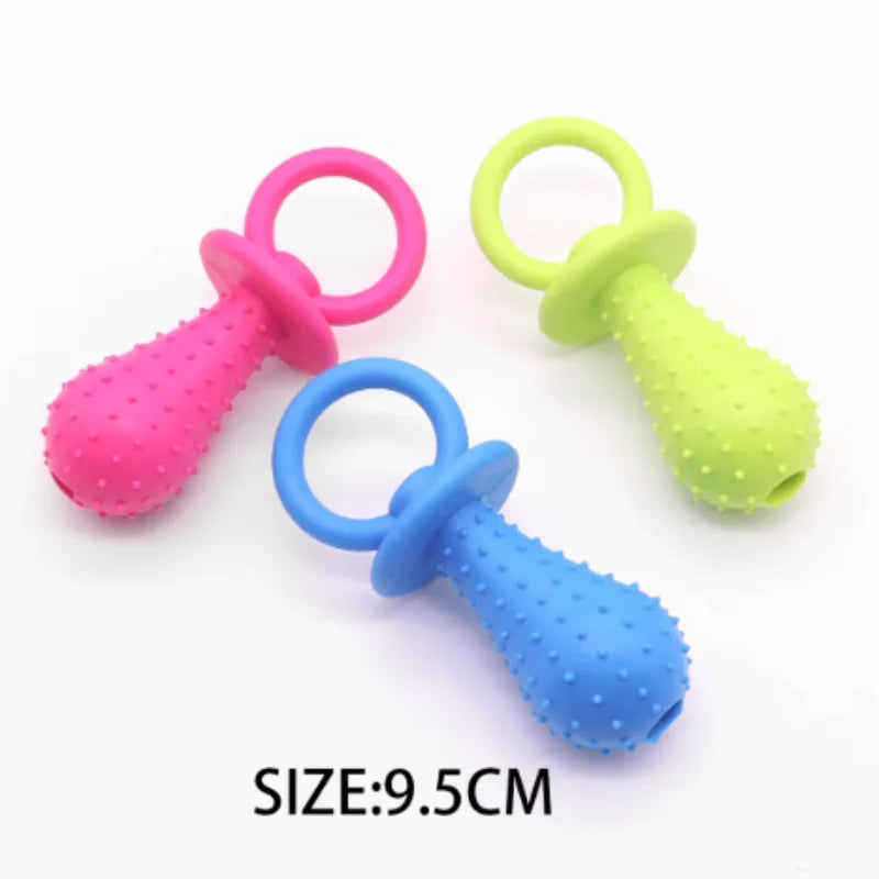 Durable rubber bone chew toy for small dogs by FanzyMarket, bite-resistant and ideal for teeth cleaning and training.