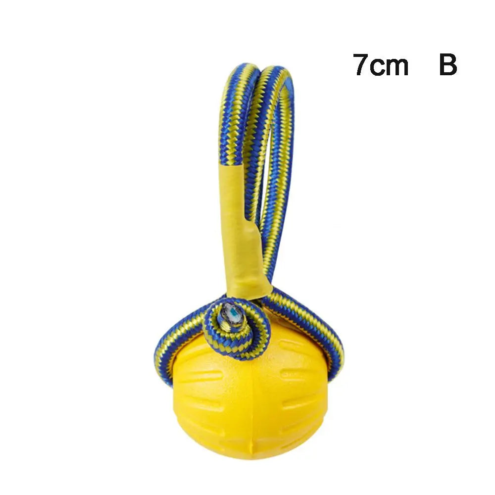 FanzyMarket indestructible EVA dog and cat chew ball in 7 cm and 9 cm sizes, ideal for fetch and training play.
