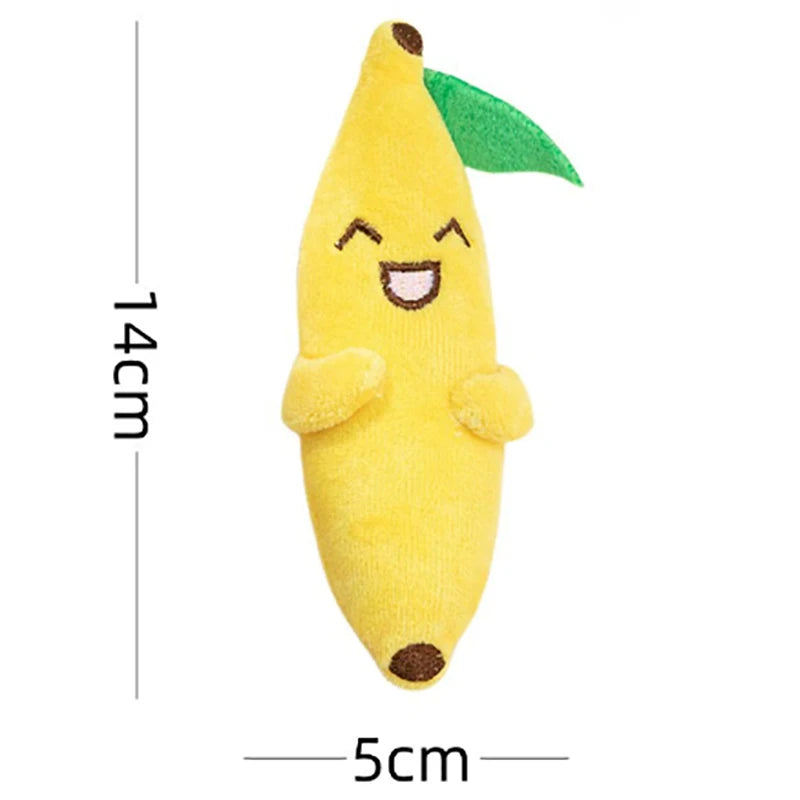 FanzyMarket plush cat toy featuring a cartoon animal design, soft, anti-bite, and dental chew for interactive cat play and soothing fun.