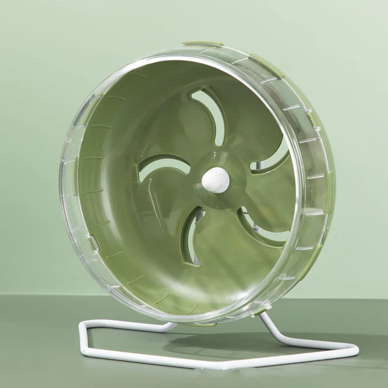 FanzyMarket silent hamster running wheel in blue, 14cm and 17.5cm size, quiet exercise wheel for hamsters, gerbils, and mice.
