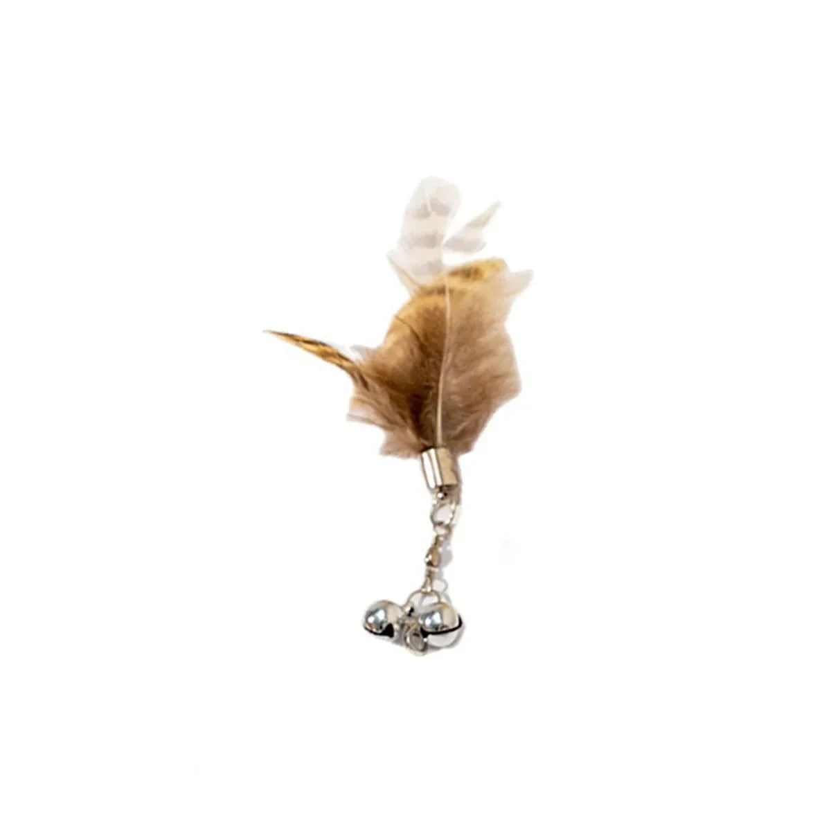 FanzyMarket interactive cat feather toy refill kit with feather birds, faux worm, foam ball, and bell for kittens.