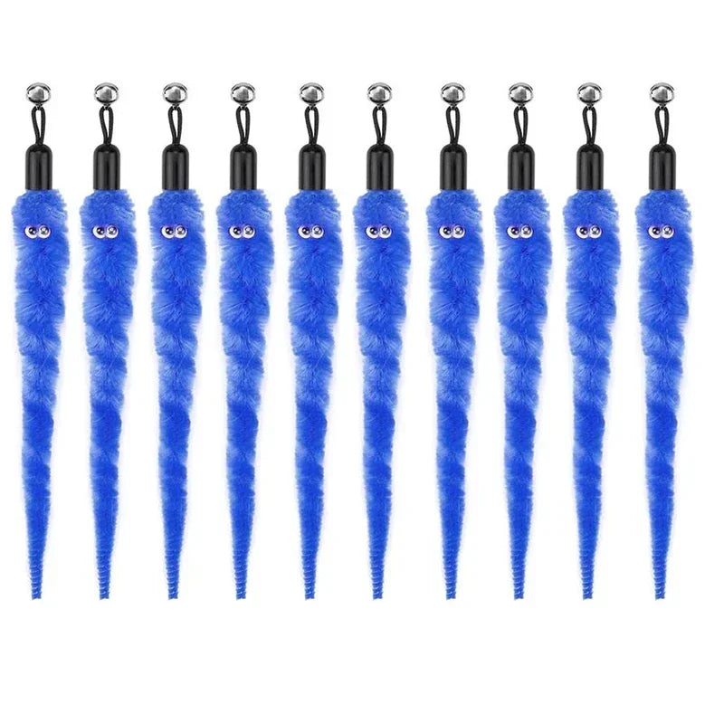 FanzyMarket interactive cat feather toy refill kit with feather birds, faux worm, foam ball, and bell for kittens.