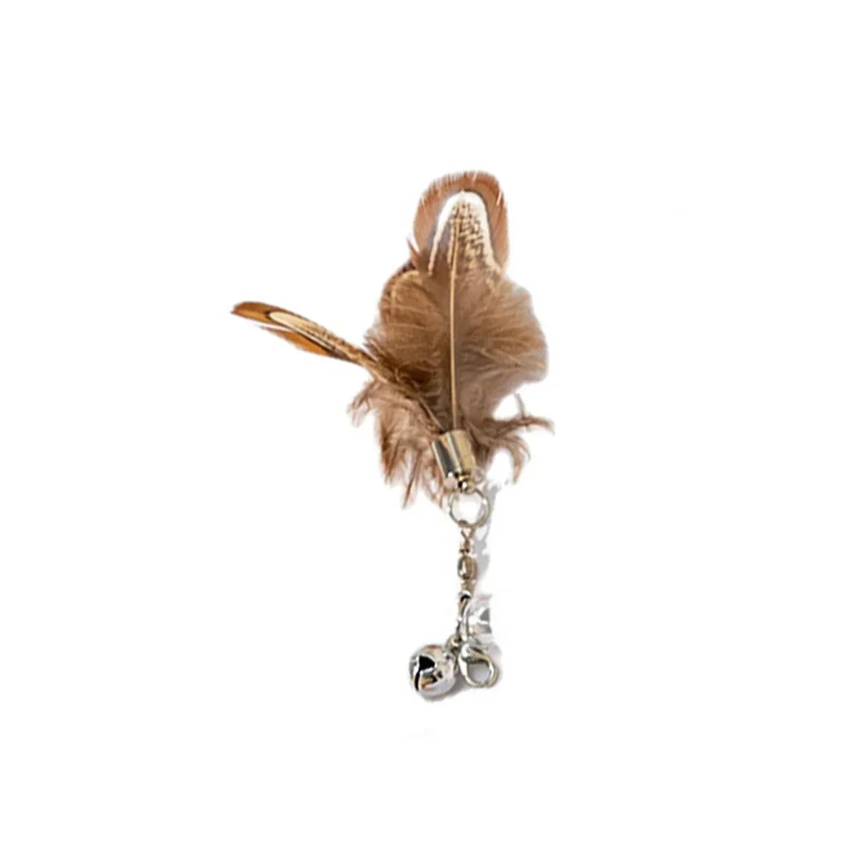 FanzyMarket interactive cat feather toy refill kit with feather birds, faux worm, foam ball, and bell for kittens.