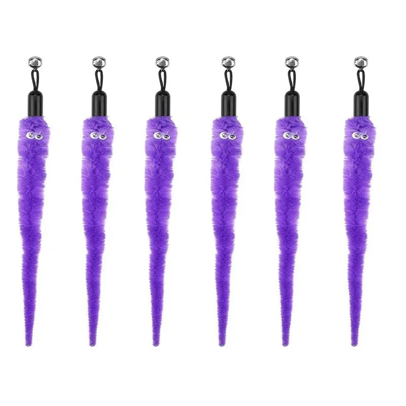 FanzyMarket interactive cat feather toy refill kit with feather birds, faux worm, foam ball, and bell for kittens.