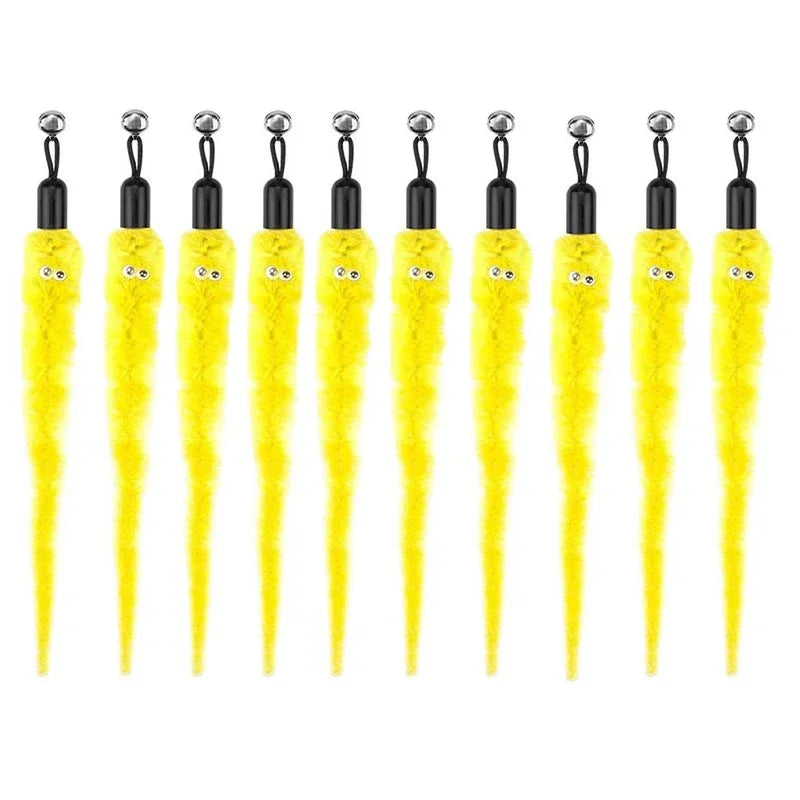 FanzyMarket interactive cat feather toy refill kit with feather birds, faux worm, foam ball, and bell for kittens.