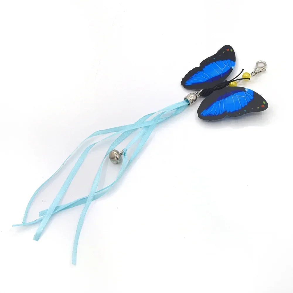 FanzyMarket interactive cat feather toy refill kit with feather birds, faux worm, foam ball, and bell for kittens.