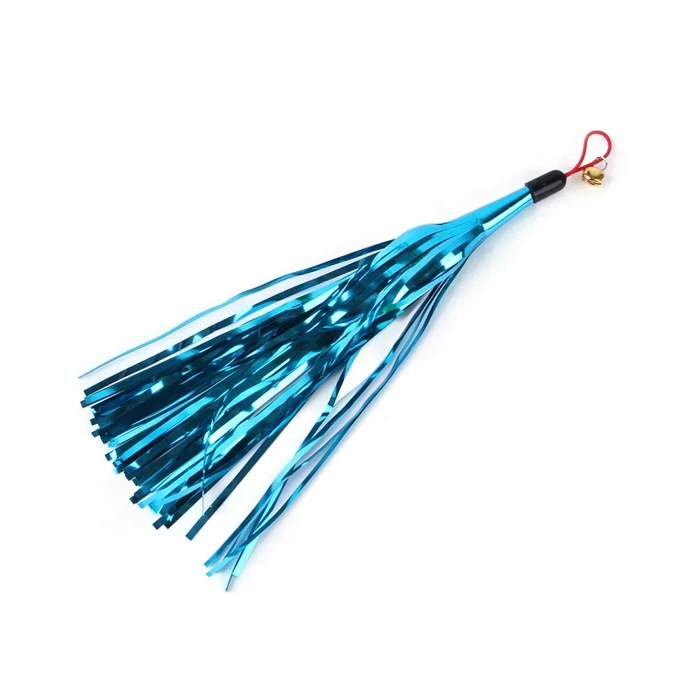 FanzyMarket interactive cat feather toy refill kit with feather birds, faux worm, foam ball, and bell for kittens.
