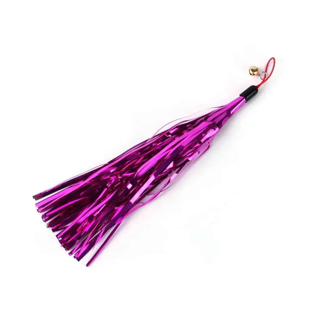 FanzyMarket interactive cat feather toy refill kit with feather birds, faux worm, foam ball, and bell for kittens.