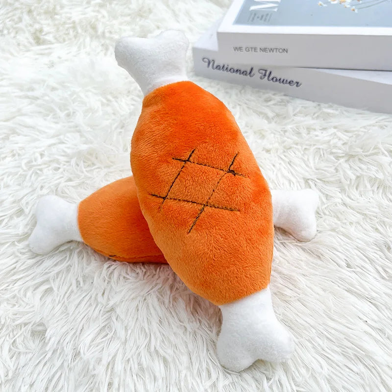 FanzyMarket fleece dog chew toy, soft puppy teething and tug toy for small dogs, plush duck design, pet supplies.