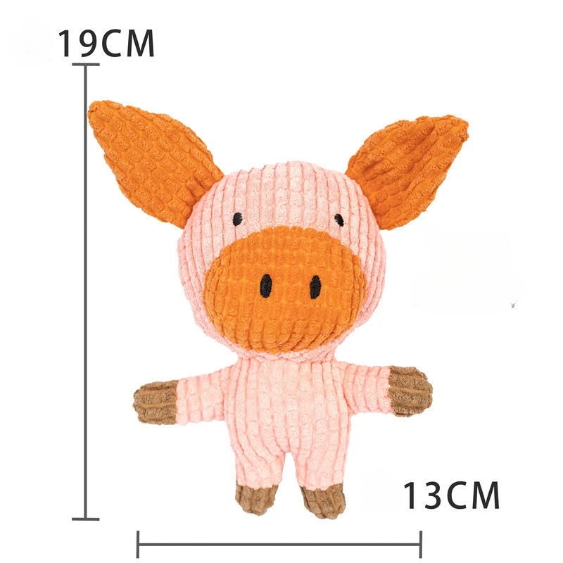 FanzyMarket fleece dog chew toy featuring a soft plush duck design, ideal for teething and tugging for small puppies.