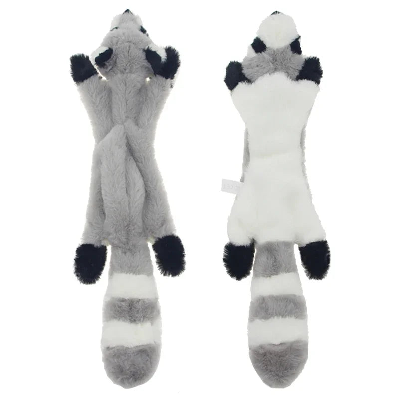 Lifelike plush squeaky dog toy by FanzyMarket, 45cm fox-shaped chew toy with crinkle fabric and built-in squeakers for dogs.