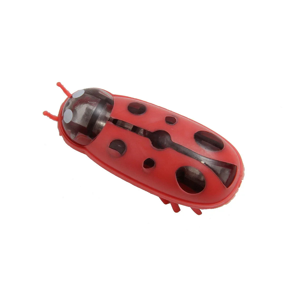 Green and black FanzyMarket interactive battery-operated bug cat toy with automatic vibration and obstacle avoidance for kittens.