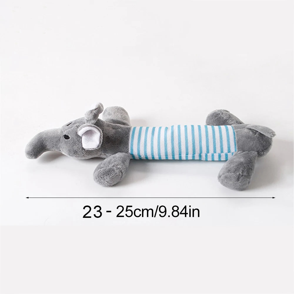 FanzyMarket no-stuffing squeaky crocodile dog toy with plush, crinkle, and chew-resistant design for durable pet play.