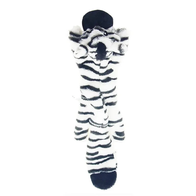 FanzyMarket squeaky dog toy shaped like a green crocodile, plush with crinkle sound, chew-resistant, no-stuffing for durability.