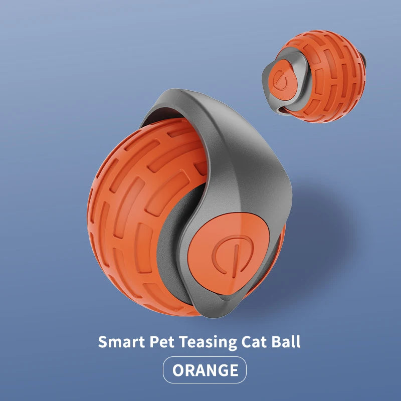 FanzyMarket interactive automatic rolling cat toy, green battery-powered self-playing teaser for kittens and cats.