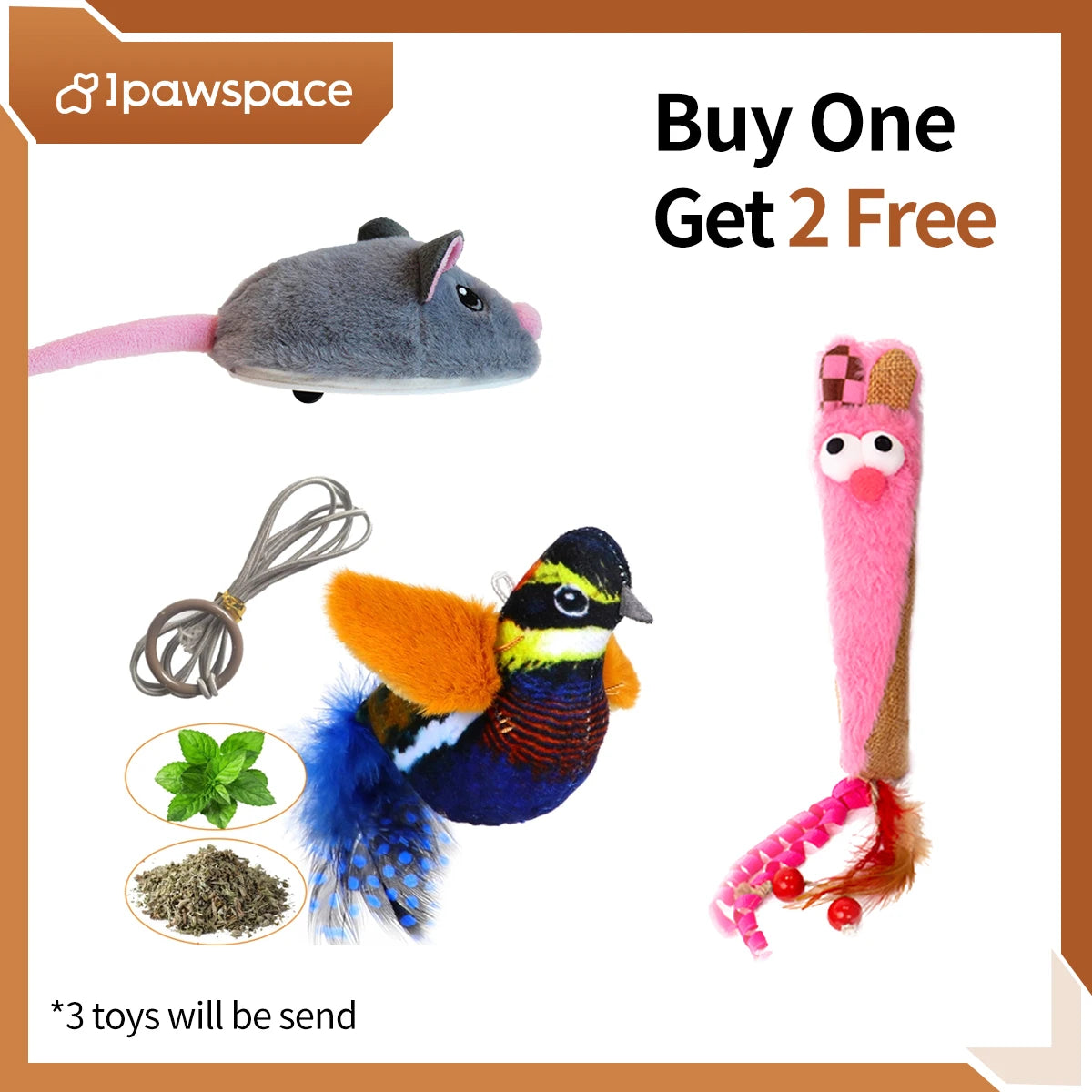 Gray motorized plush mouse cat toy by FanzyMarket, fast-moving electronic interactive pet toy for engaging cats.