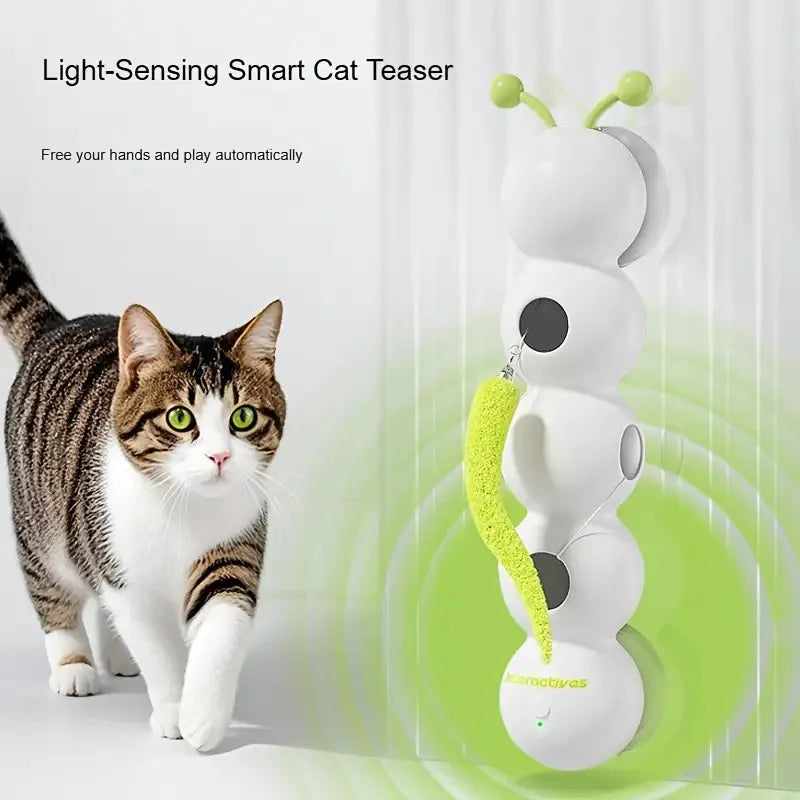 FanzyMarket automatic motion sensor cat toy, USB rechargeable interactive mouse designed for all cat breeds for play and exercise.