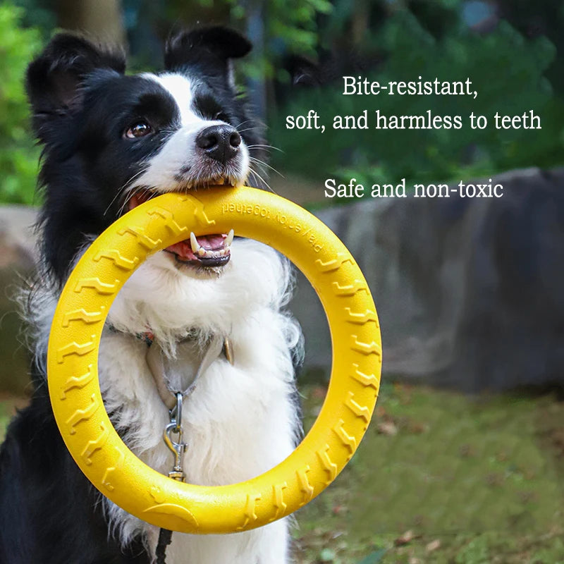FanzyMarket EVA dog toy set with flying disc, ball, and tug rope, durable and chew-proof for puppies and adult dogs.