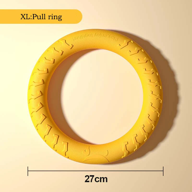 FanzyMarket EVA dog toys 4-pack includes flying disc, ball, and tug rope for puppies and adult dogs, chew-proof and teeth cleaning
