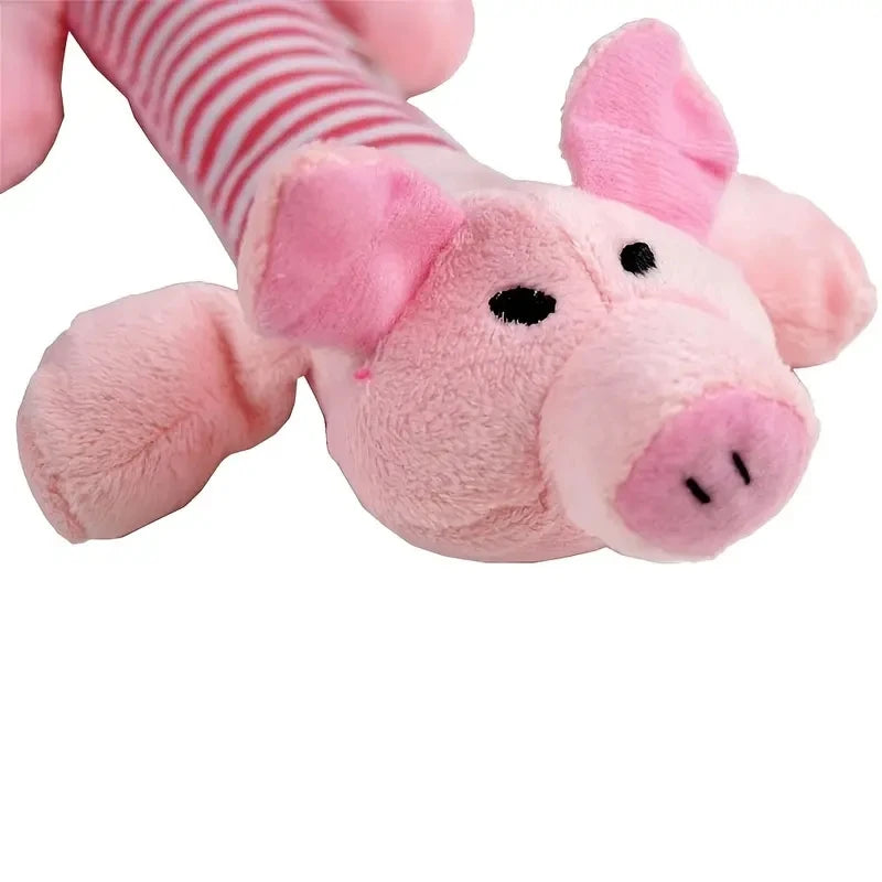 FanzyMarket plush squeaky dog toy featuring an elephant design, 9.5 inches, durable and interactive for aggressive chewers.