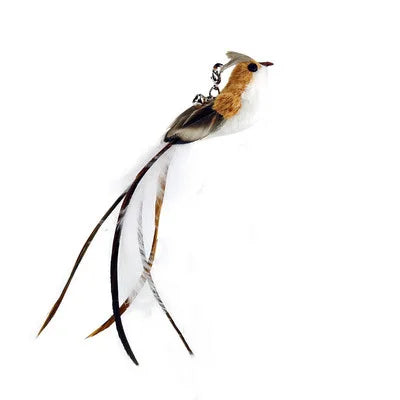 FanzyMarket interactive feather cat toy, a feather teaser for playful cats to encourage exercise and entertainment.