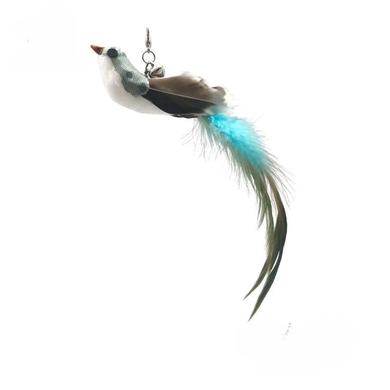 FanzyMarket interactive feather cat toy, feather teaser for engaging play and exercise for cats, pet supplies for feline entertainment