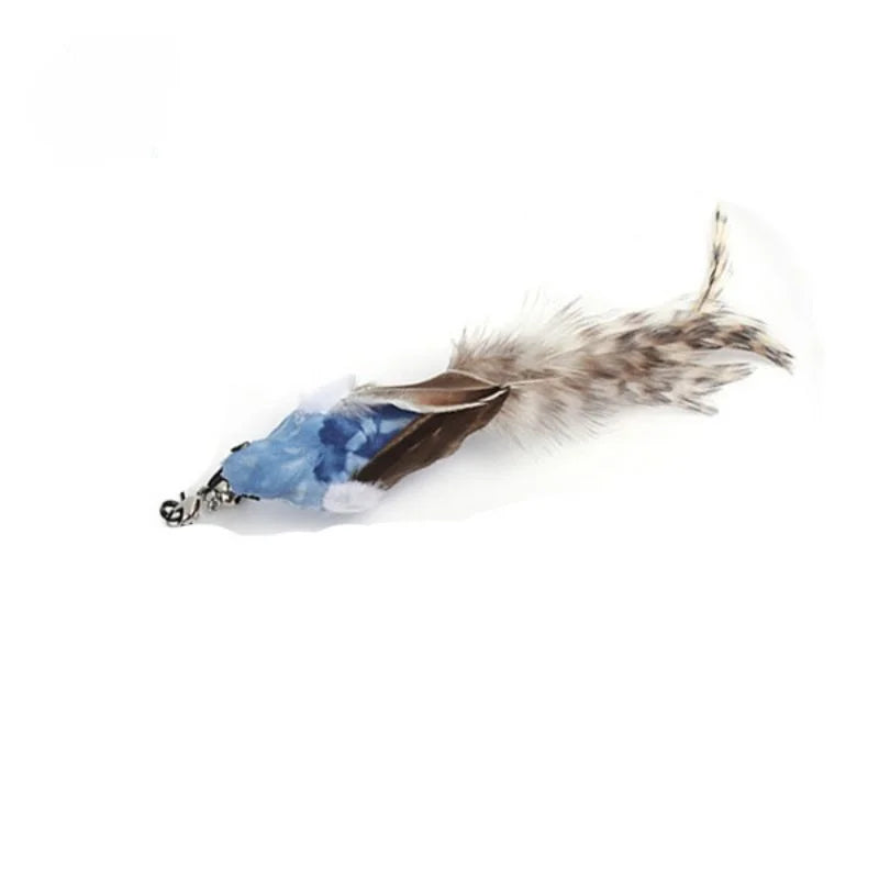 FanzyMarket interactive feather cat toy, a feather teaser designed for playful exercise and entertainment for cats.